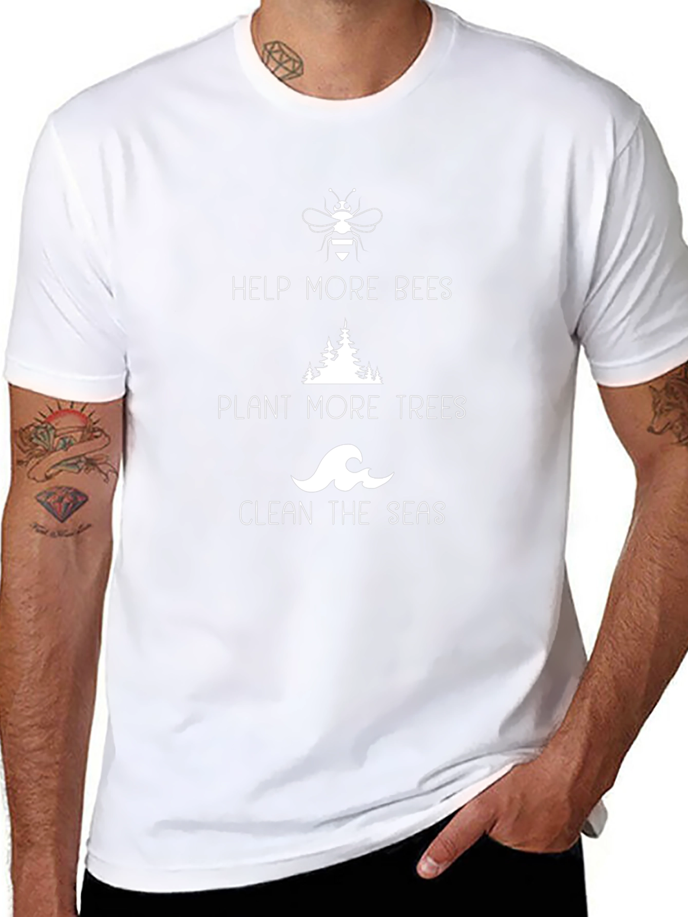 Eco-Friendly Slogan T-Shirt