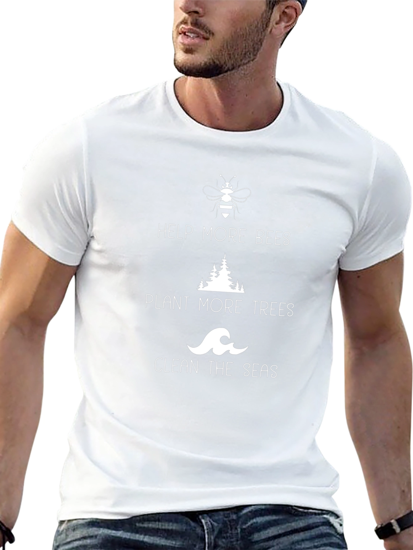 Eco-Friendly Slogan T-Shirt