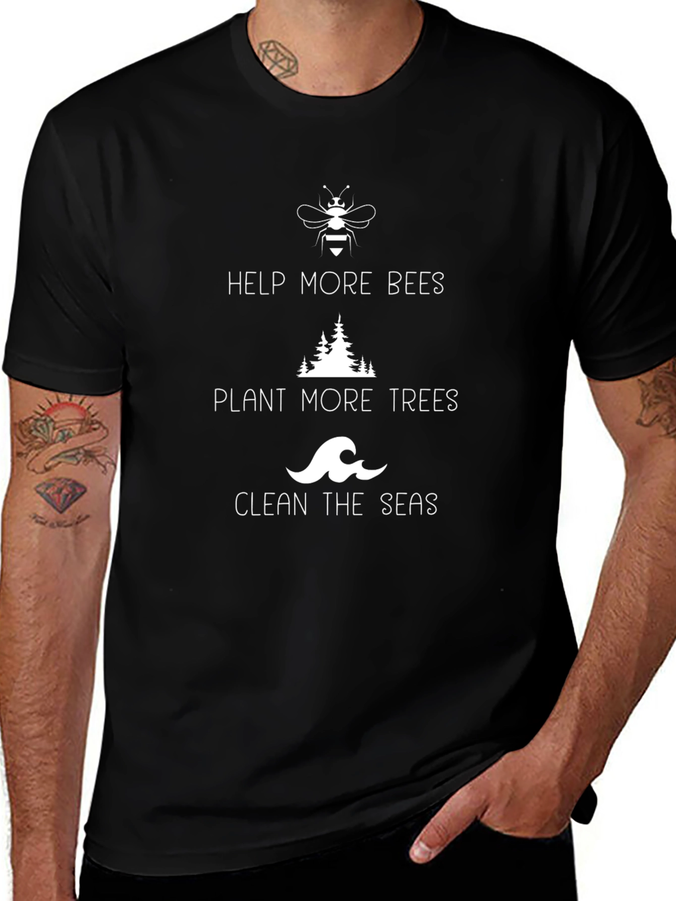 Eco-Friendly Slogan T-Shirt