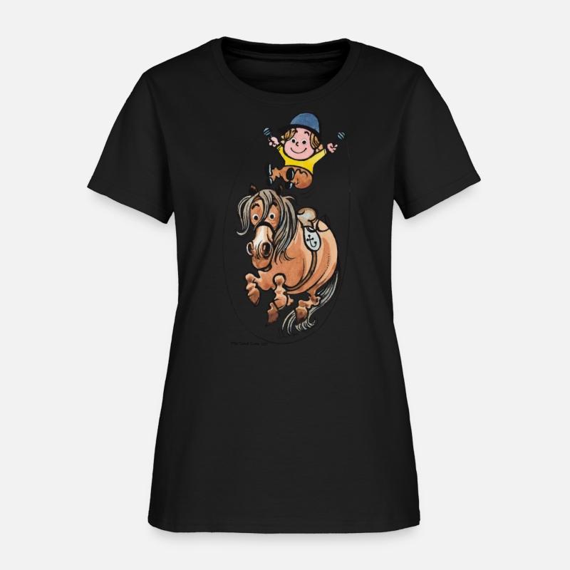 Thelwell Funny Rope Jumping Horse And Rider