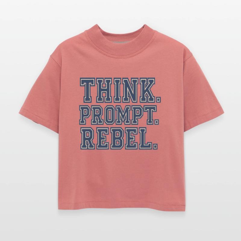 Think Prompt Rebel T-Shirt – Bold Typography for V