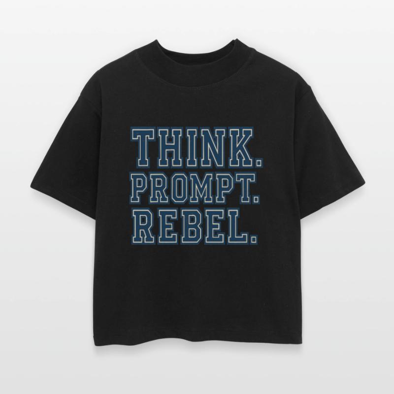 Think Prompt Rebel T-Shirt – Bold Typography for V
