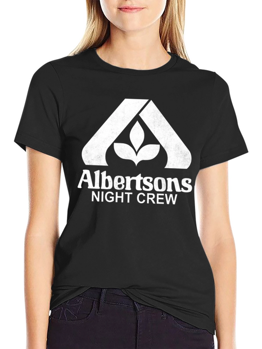 Albertsons Night Crew Black T-Shirt