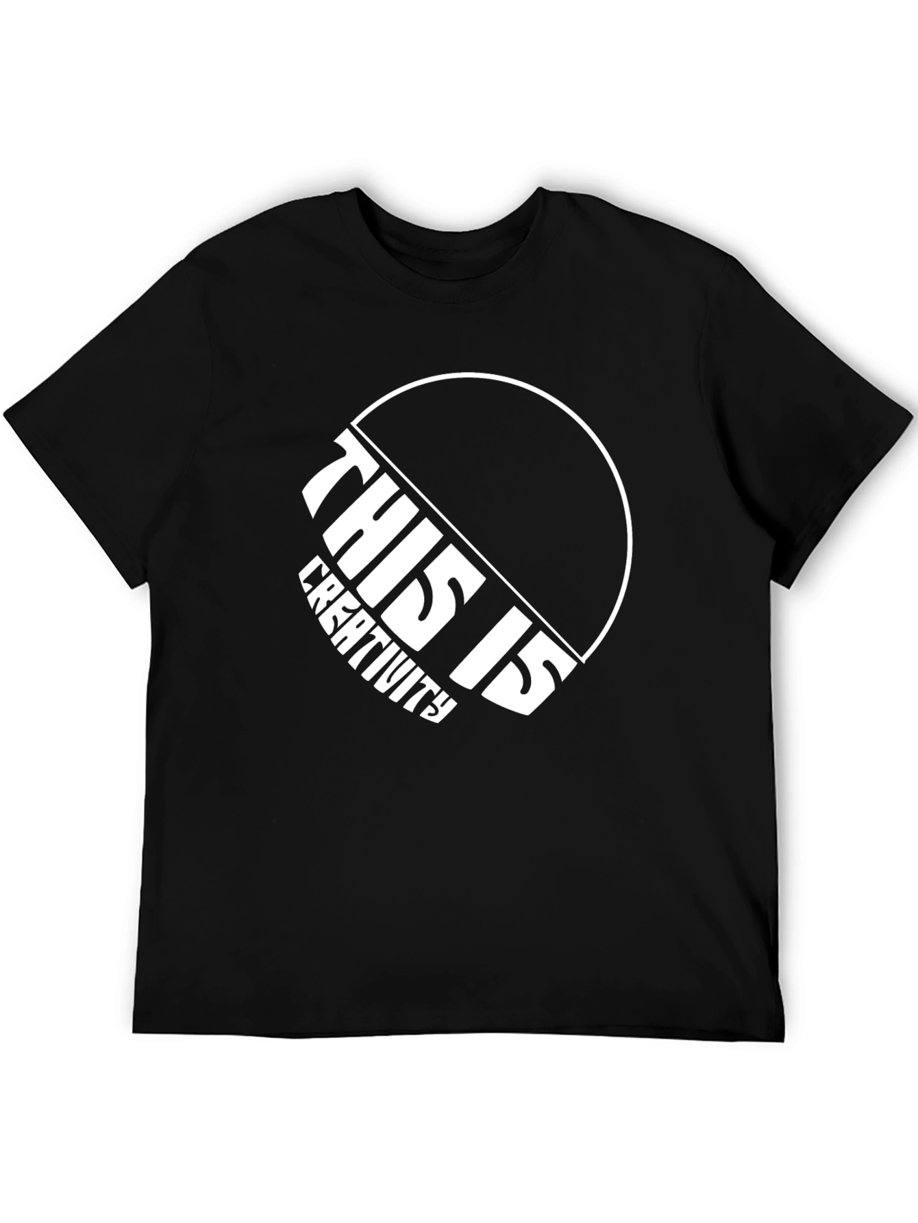 Creative Design Graphic Tee - Black