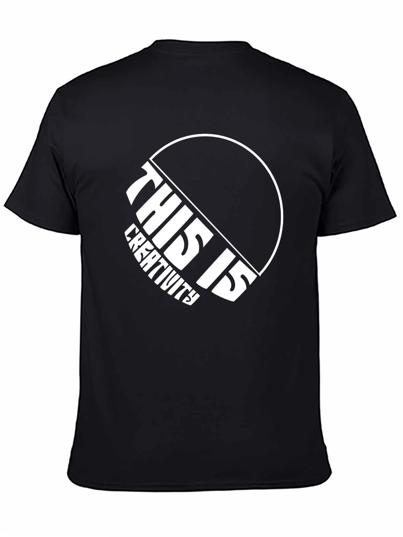 Creative Design Graphic Tee - Black