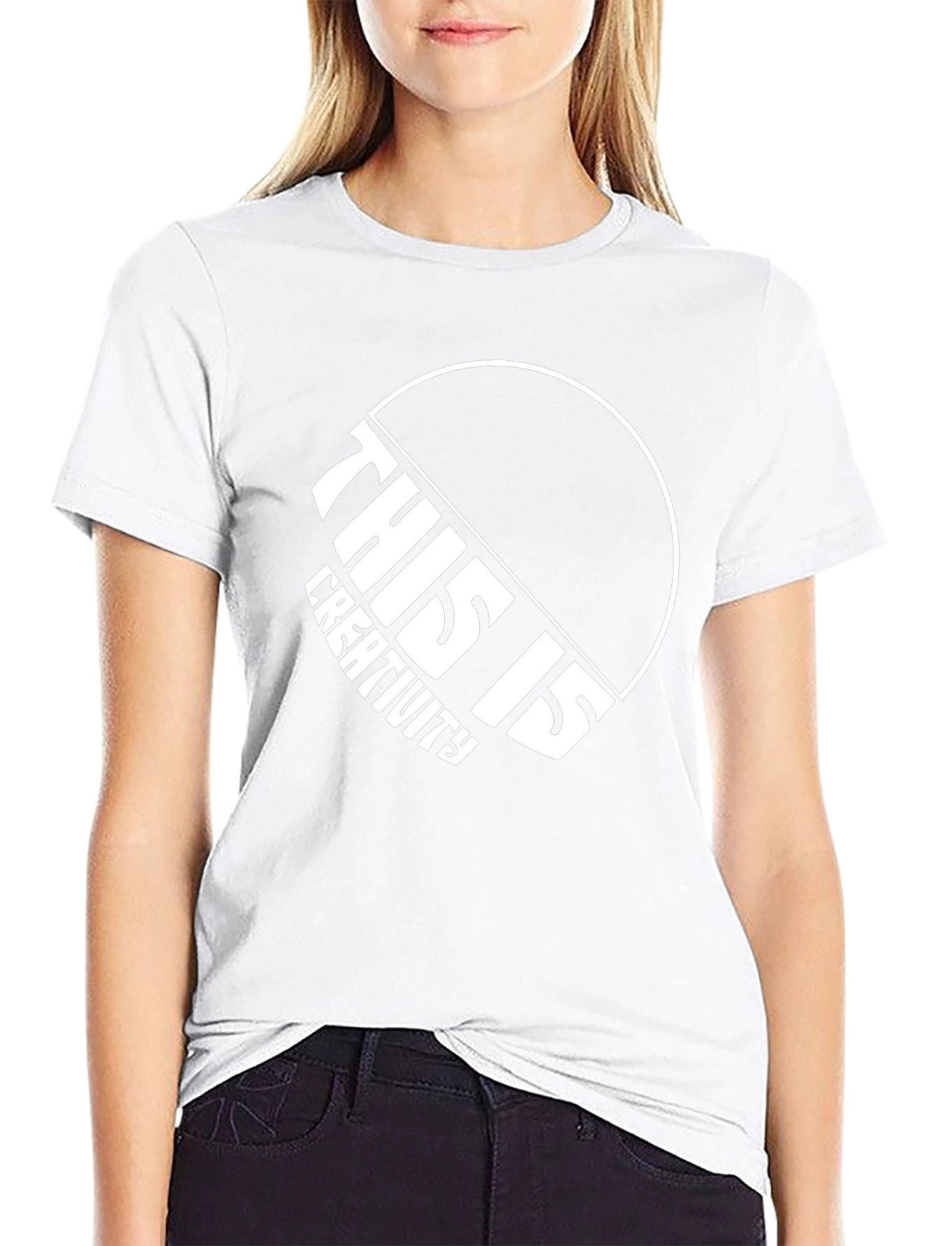 Creative Design Graphic Tee - Black