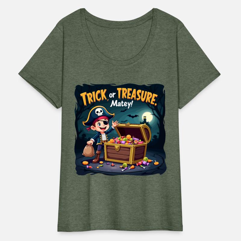 Trick or Treasure Pirate Month Halloween