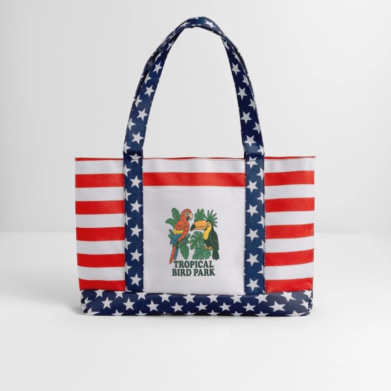 Tropical Bird Park Nature Illustration