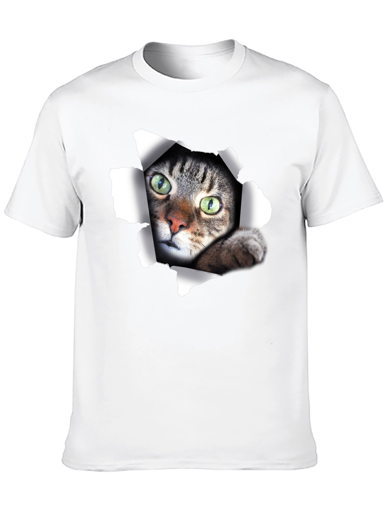 Peek-a-Boo Cat Graphic T-Shirt