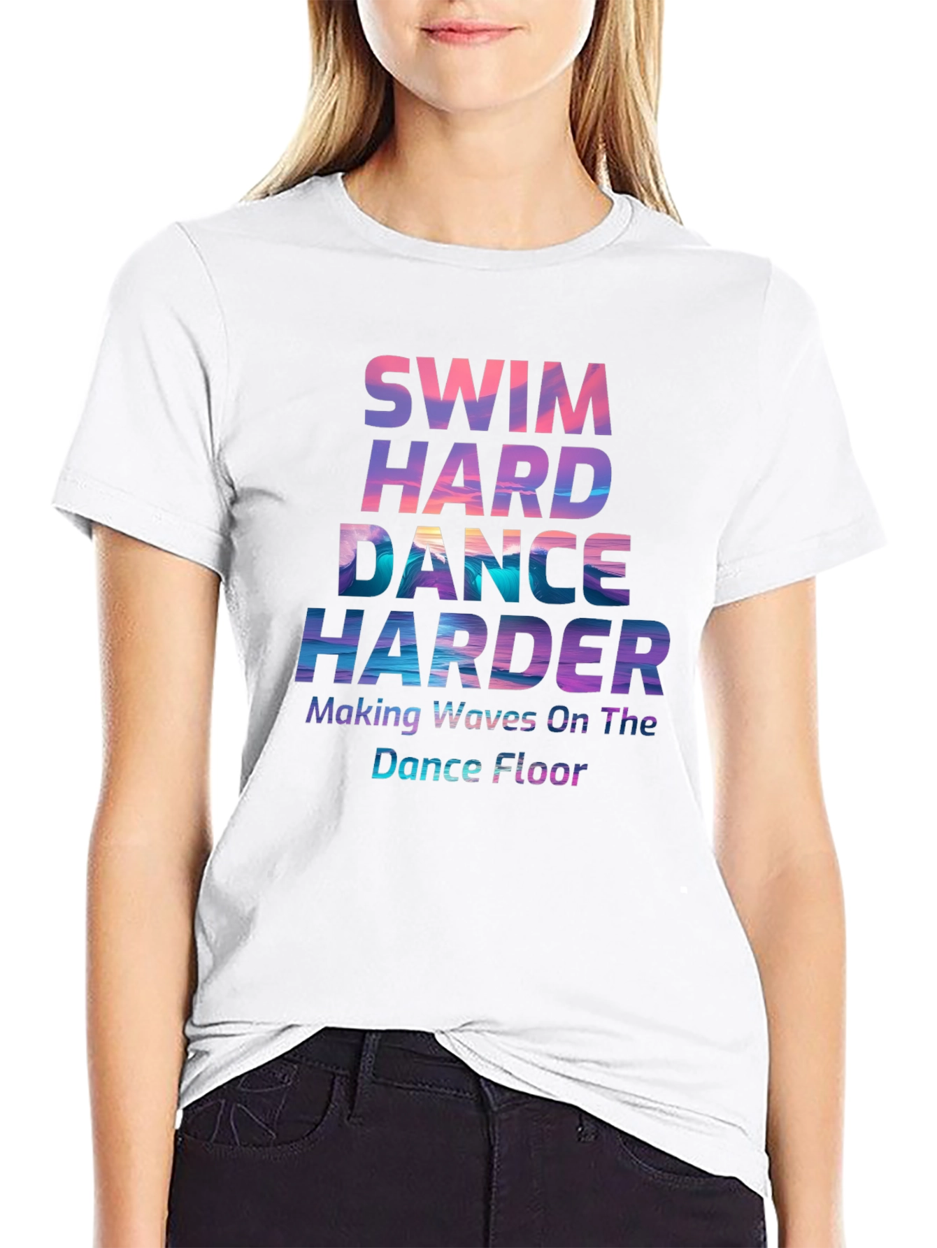 Swim Hard Dance Harder Graphic T-Shirt