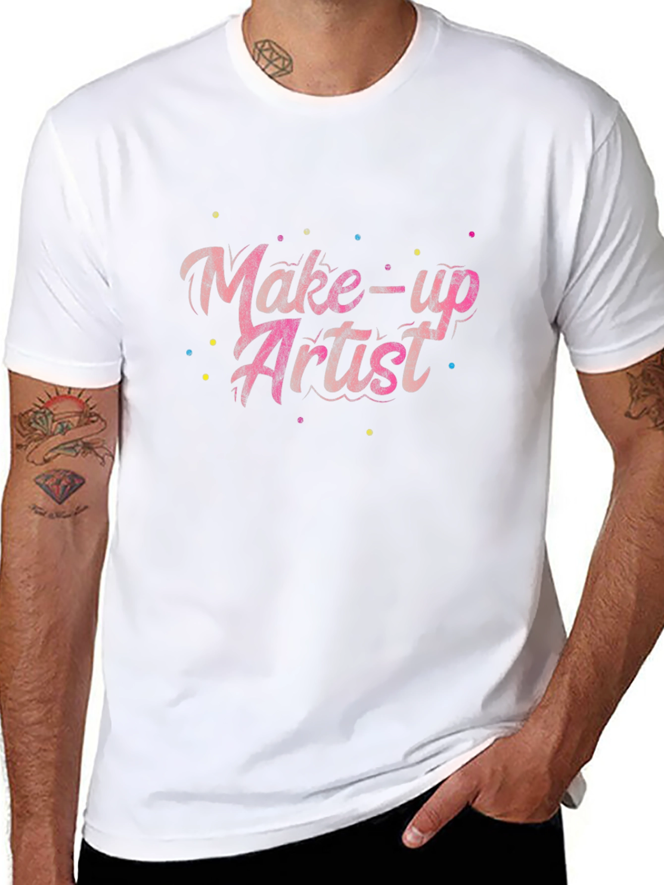 Make-up Artist Black Graphic T-Shirt