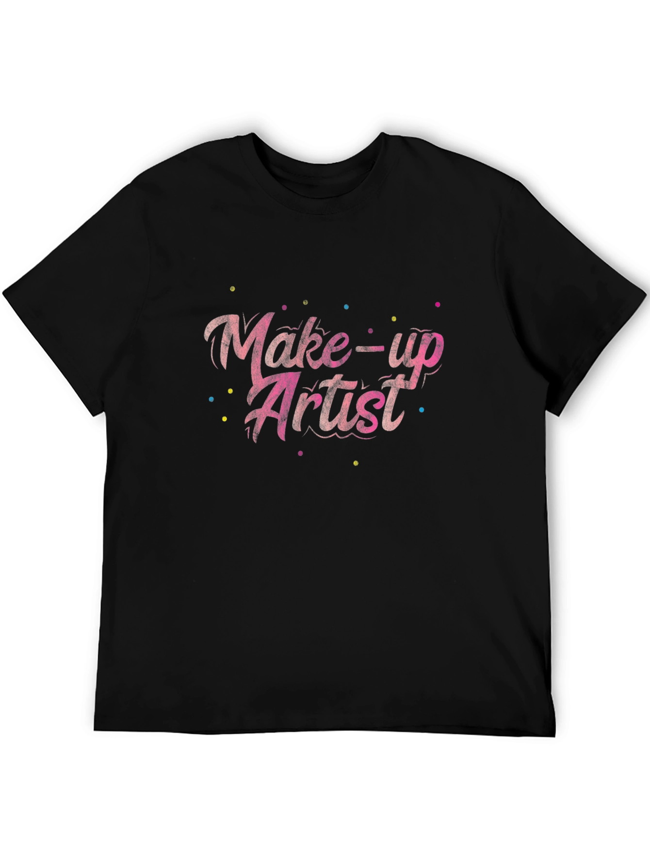 Make-up Artist Black Graphic T-Shirt