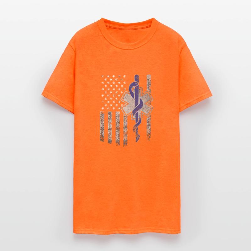 Two-Sided Emt First Responder American Flag Idea