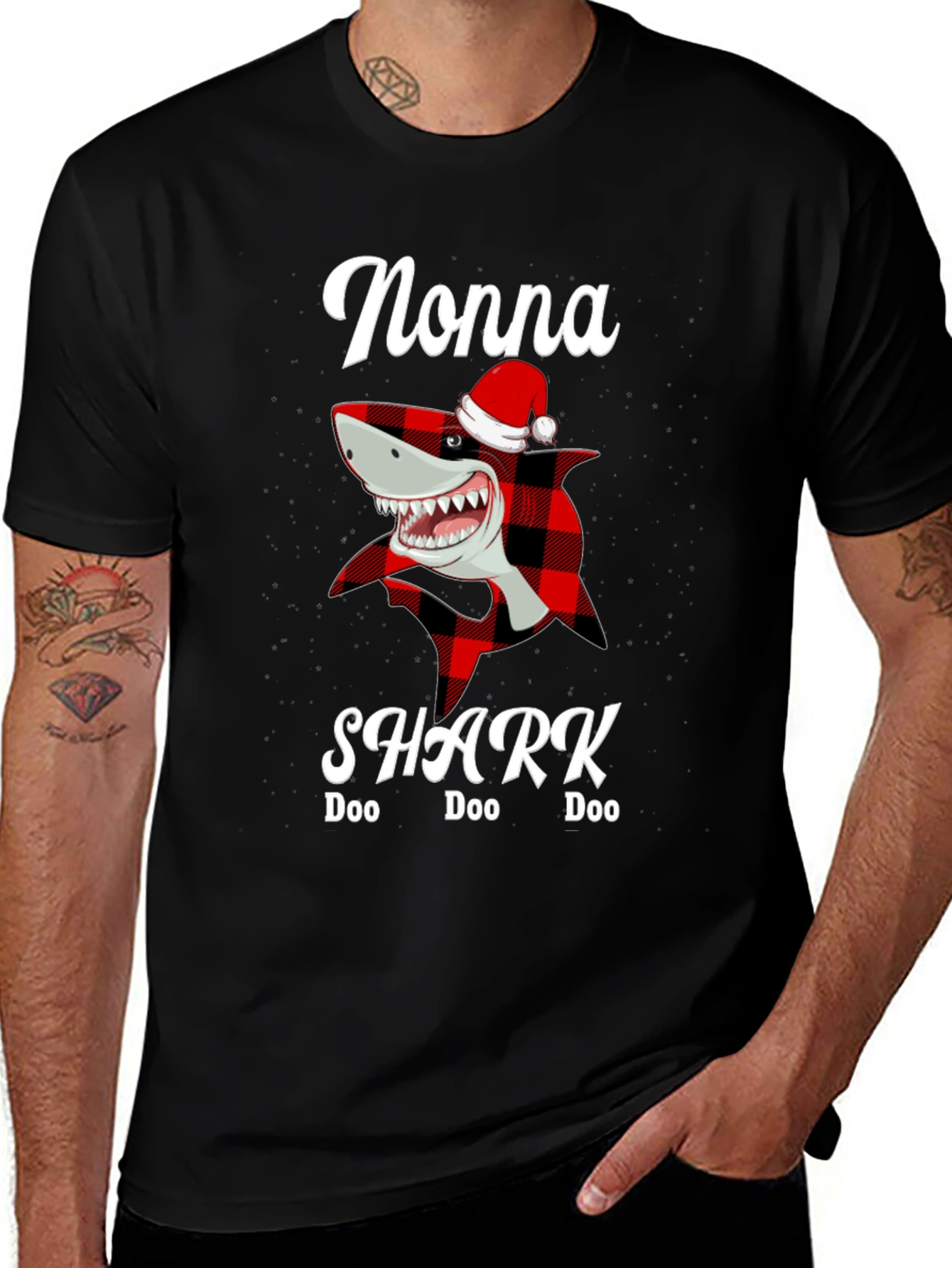 Nonna Shark Doo Doo T-Shirt - Holiday Christmas