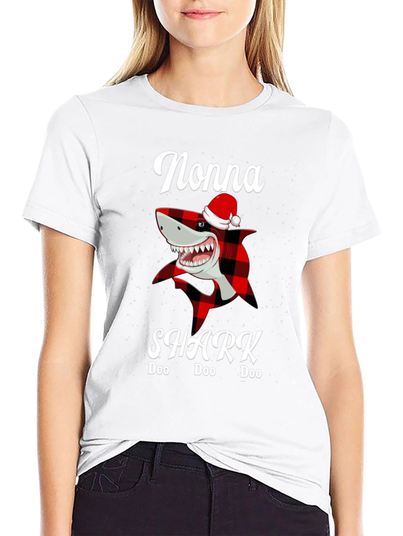Nonna Shark Doo Doo T-Shirt - Holiday Christmas
