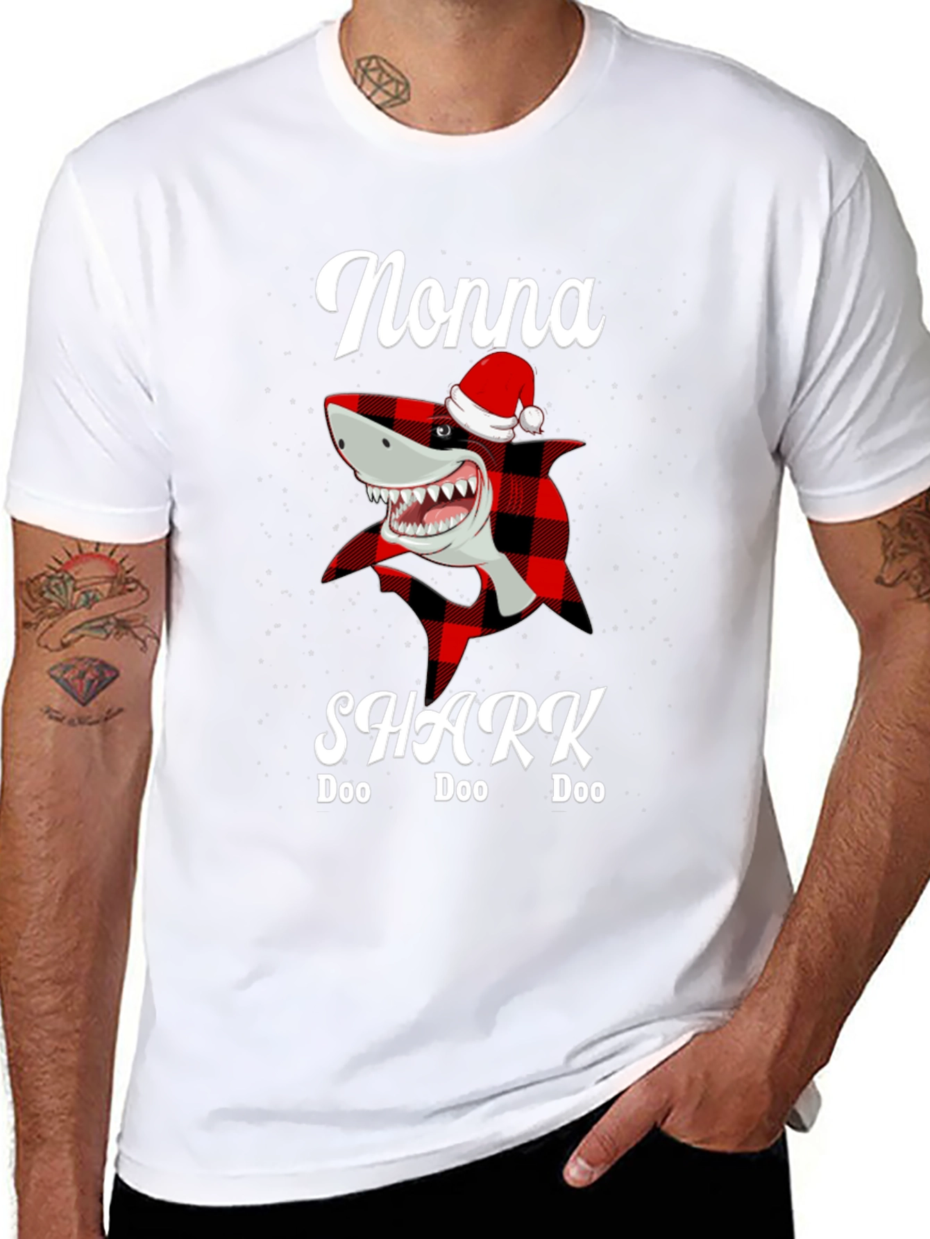 Nonna Shark Doo Doo T-Shirt - Holiday Christmas