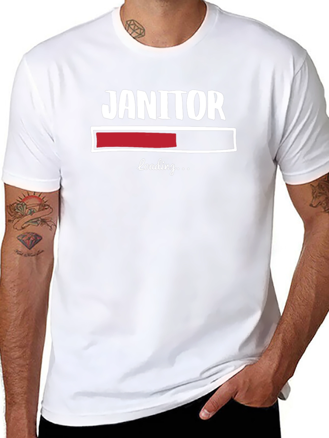 Janitor Loading T-Shirt - Funny Cleaning Crew Apparel