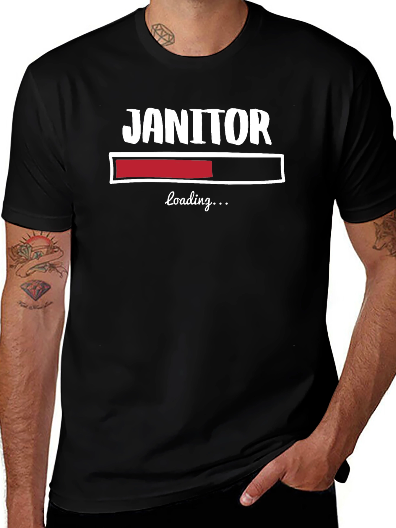 Janitor Loading T-Shirt - Funny Cleaning Crew Apparel