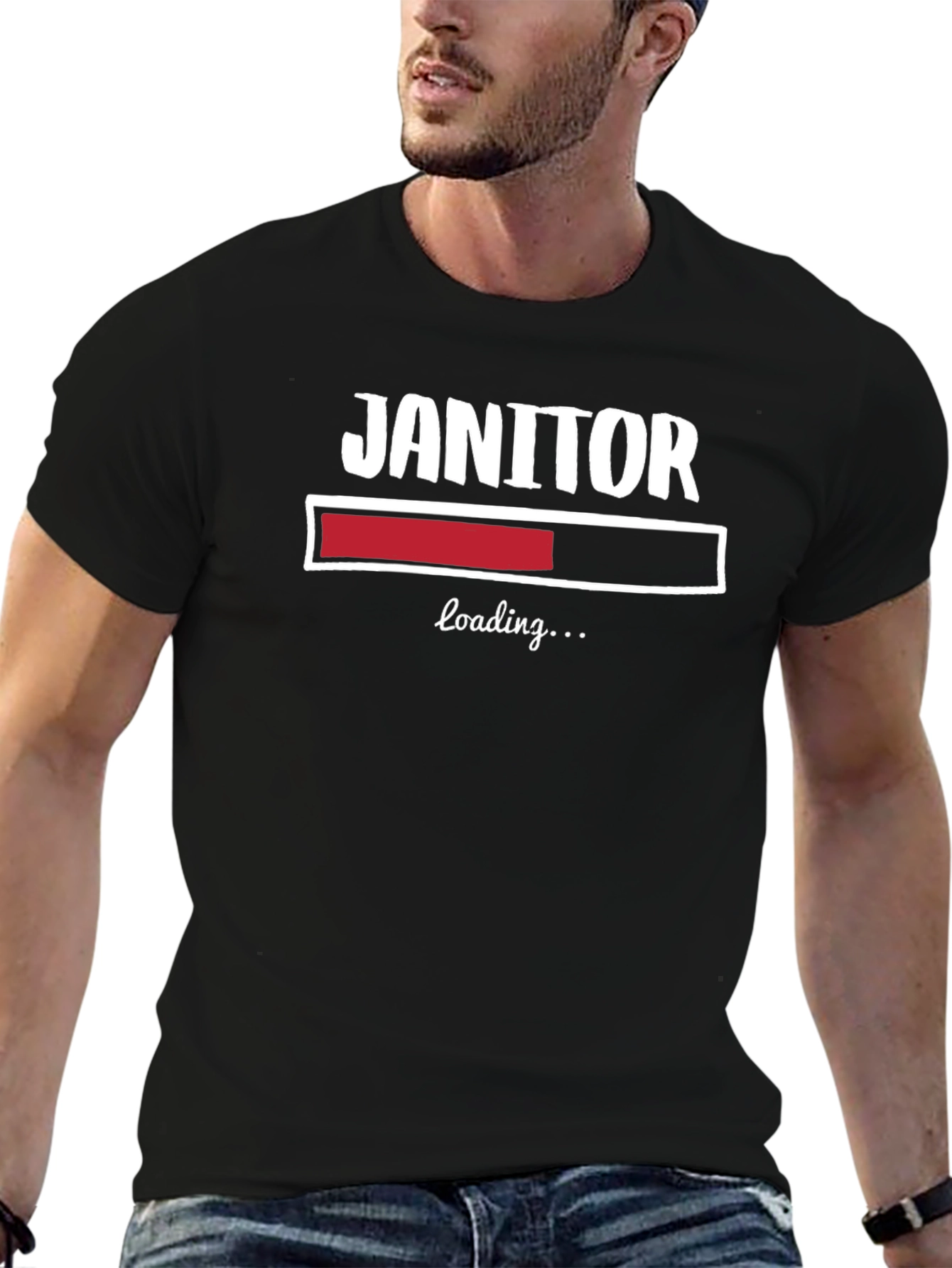 Janitor Loading T-Shirt - Funny Cleaning Crew Apparel