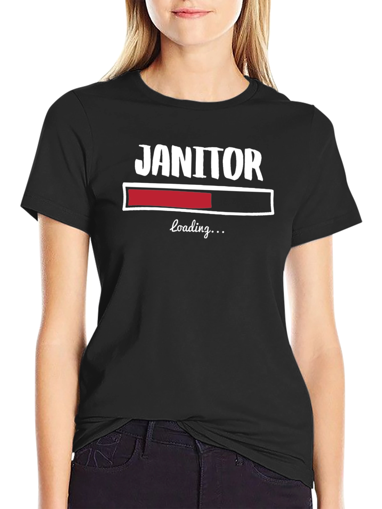 Janitor Loading T-Shirt - Funny Cleaning Crew Apparel