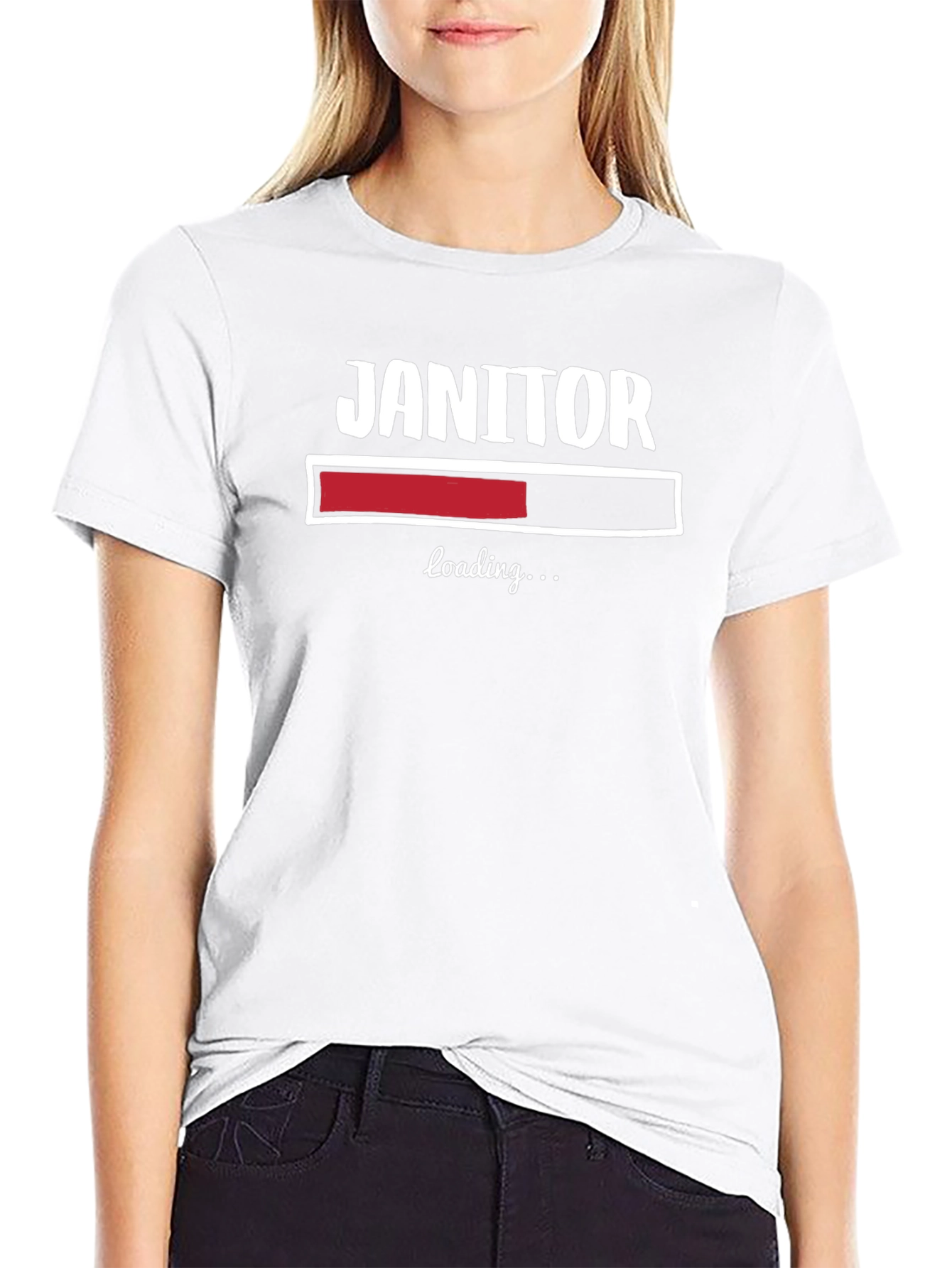 Janitor Loading T-Shirt - Funny Cleaning Crew Apparel