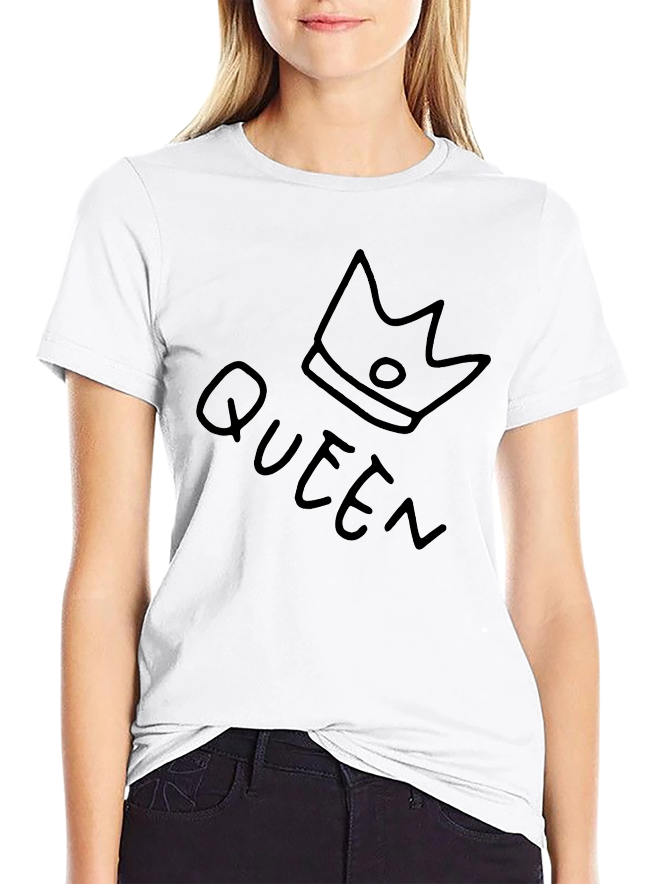 Queen Crown Graphic Black T-Shirt