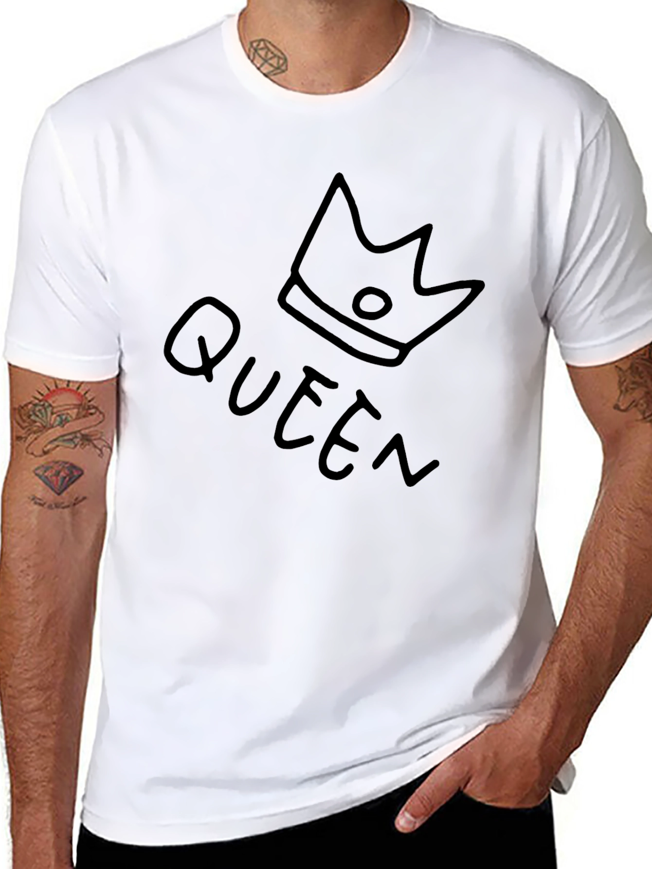 Queen Crown Graphic Black T-Shirt