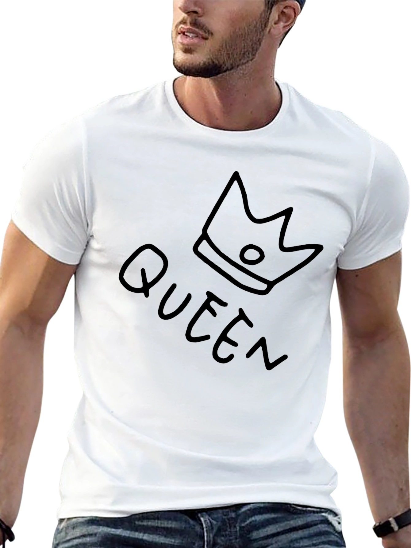 Queen Crown Graphic Black T-Shirt