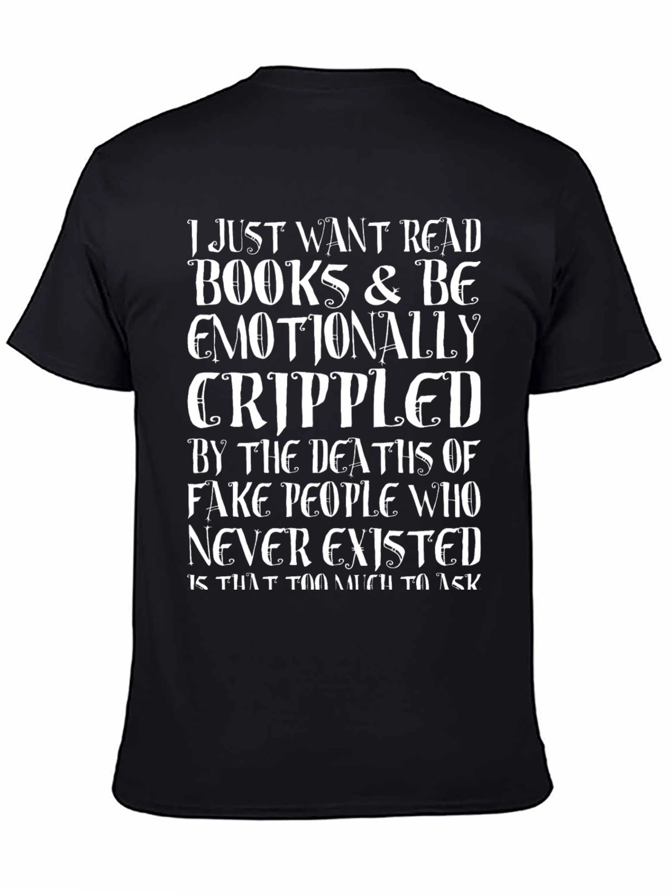 Book Lover Graphic Tee - Emotional Cripple T-Shirt
