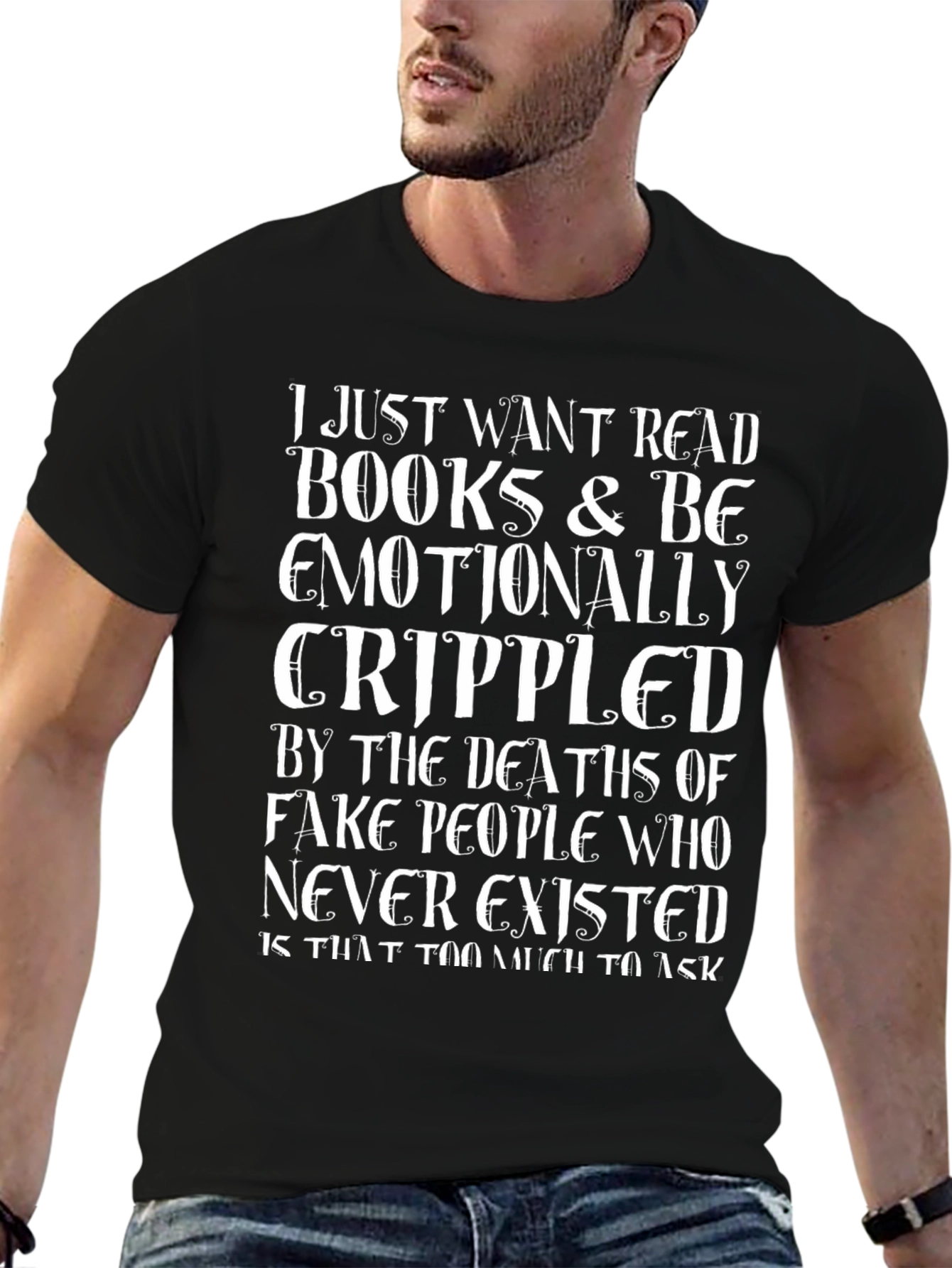 Book Lover Graphic Tee - Emotional Cripple T-Shirt