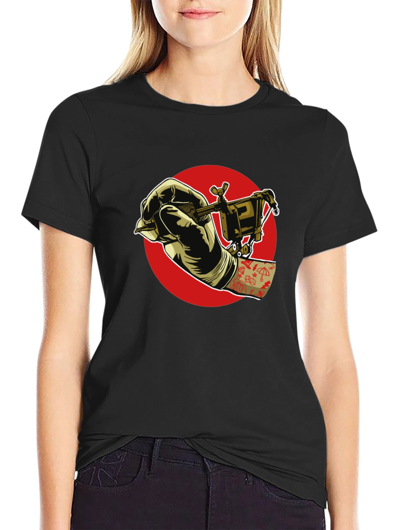 Tattoo Artist Black Graphic T-Shirt