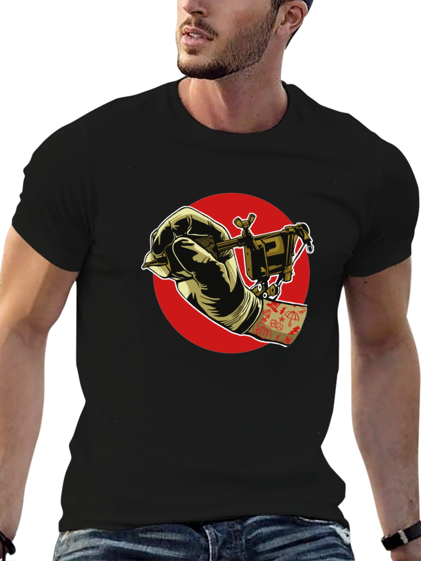 Tattoo Artist Black Graphic T-Shirt