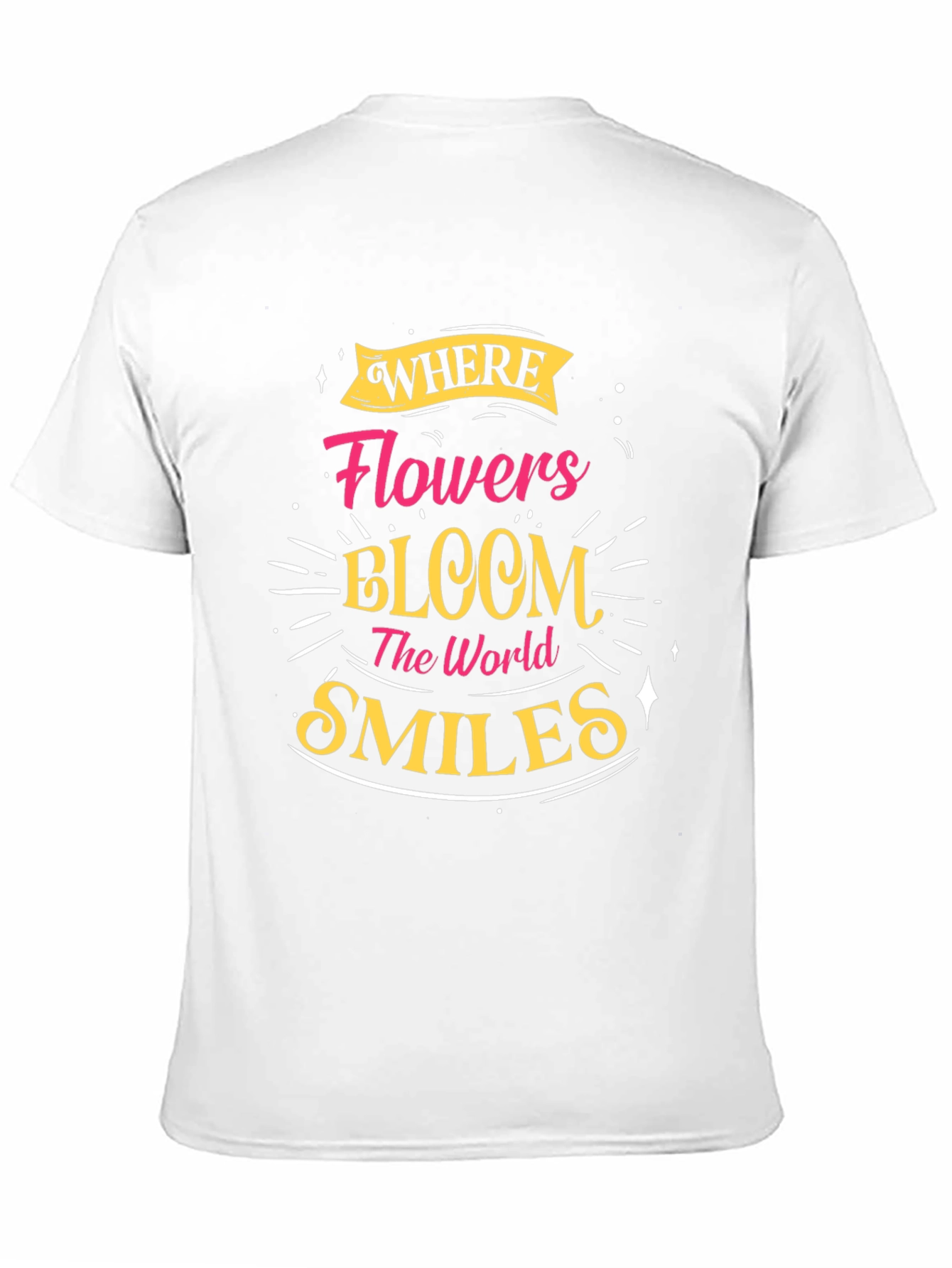Floral Bloom Smiles Black Graphic Tee