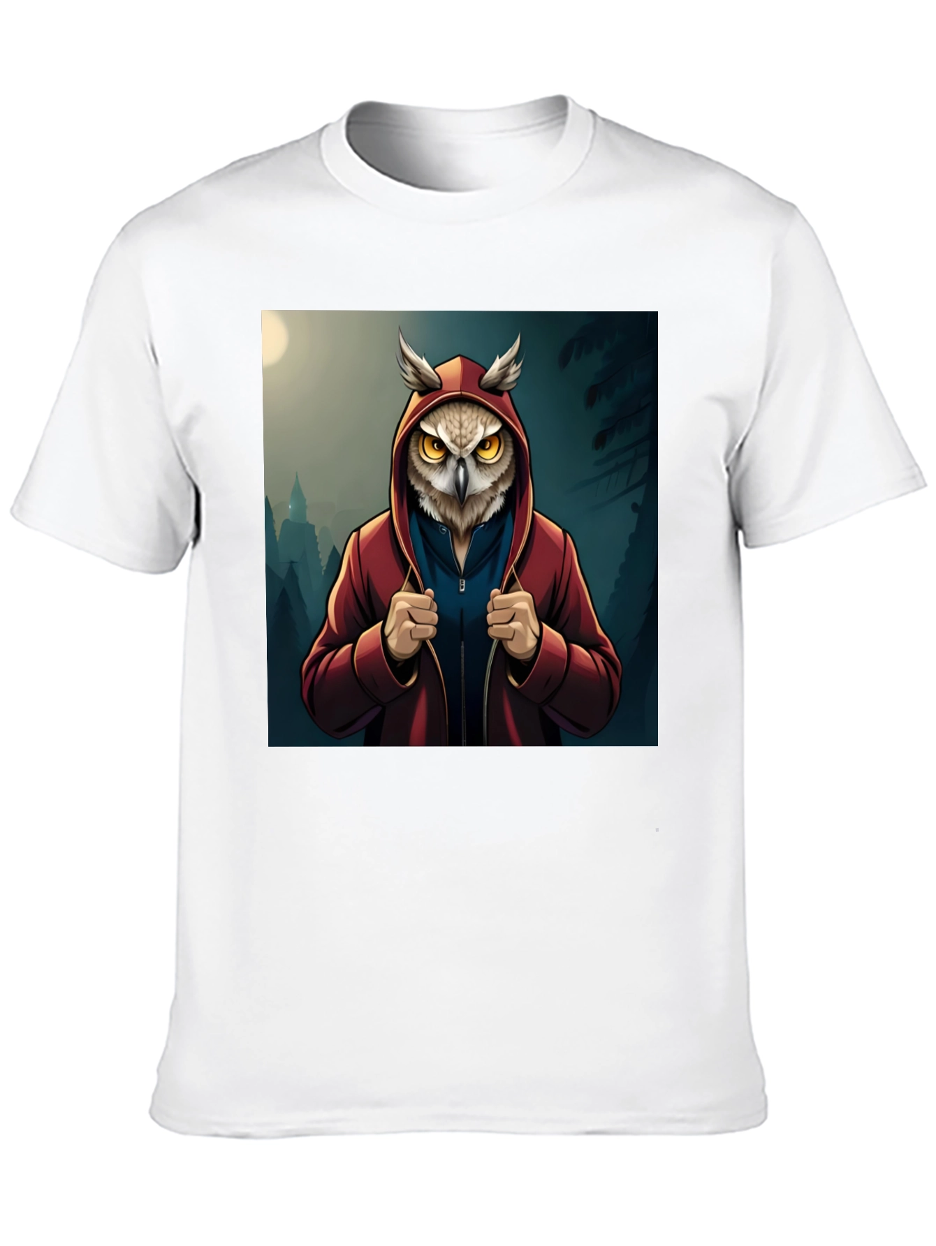 Owl Hoodie Graphic T-Shirt