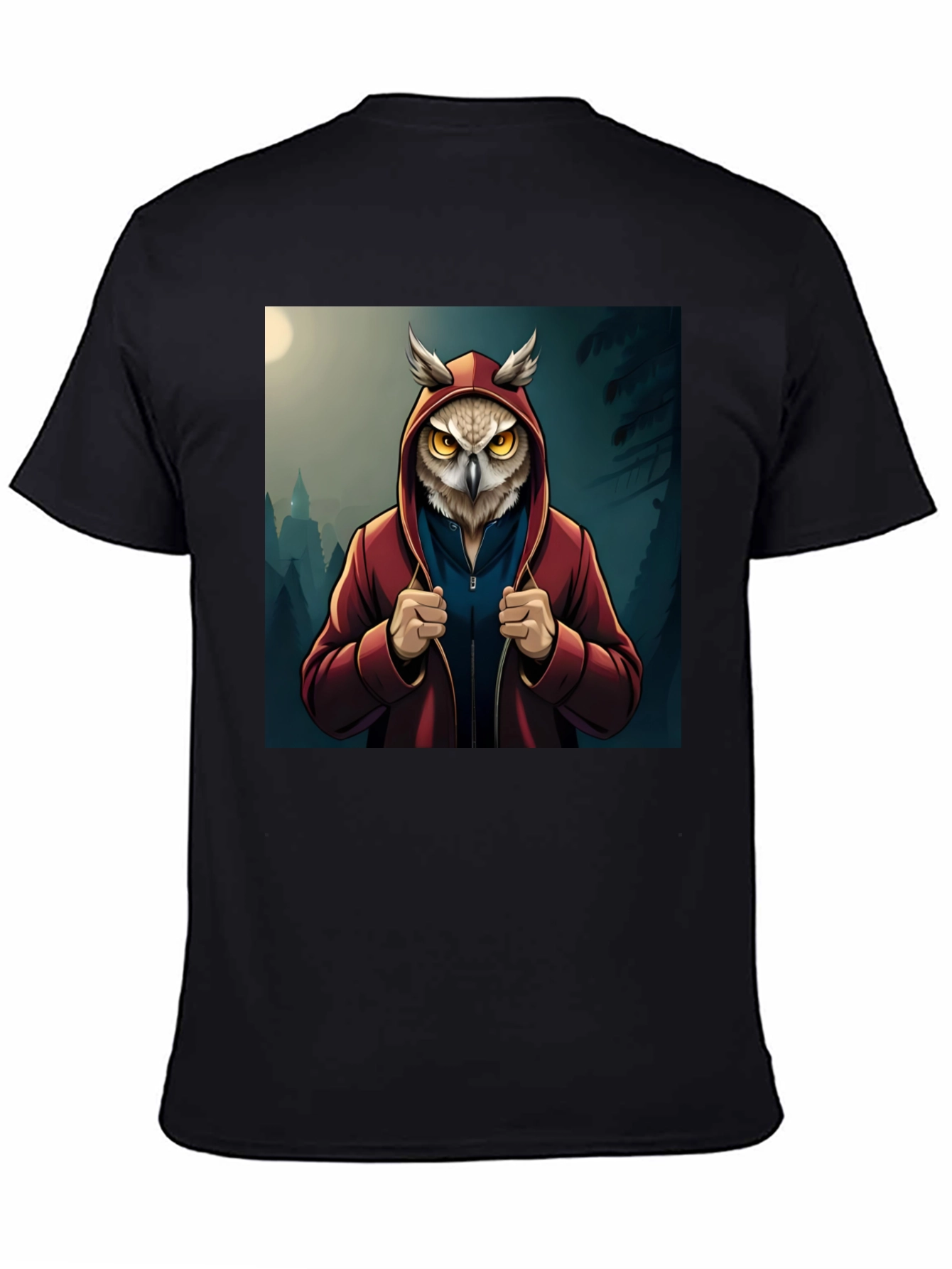 Owl Hoodie Graphic T-Shirt