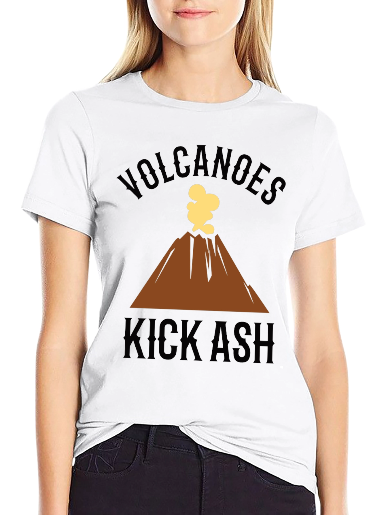 Volcanoes Kick Ash Graphic Tee - Black
