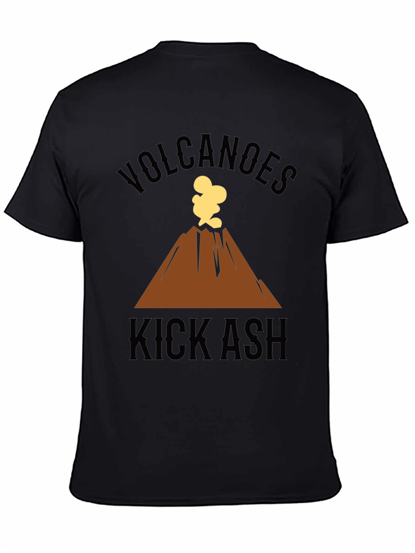 Volcanoes Kick Ash Graphic Tee - Black