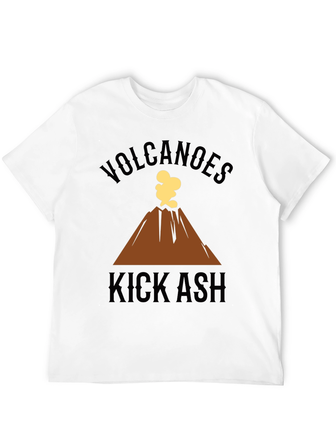 Volcanoes Kick Ash Graphic Tee - Black