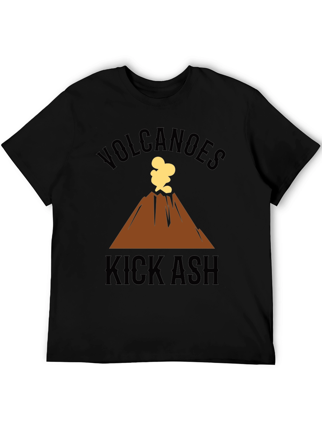Volcanoes Kick Ash Graphic Tee - Black