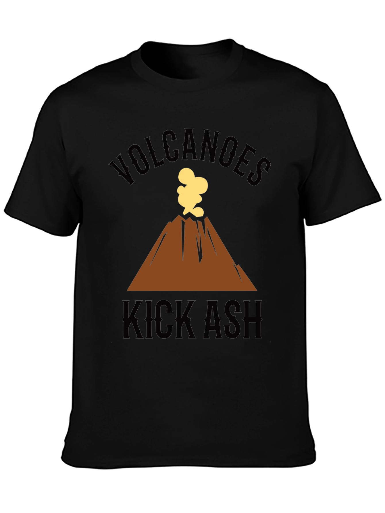 Volcanoes Kick Ash Graphic Tee - Black