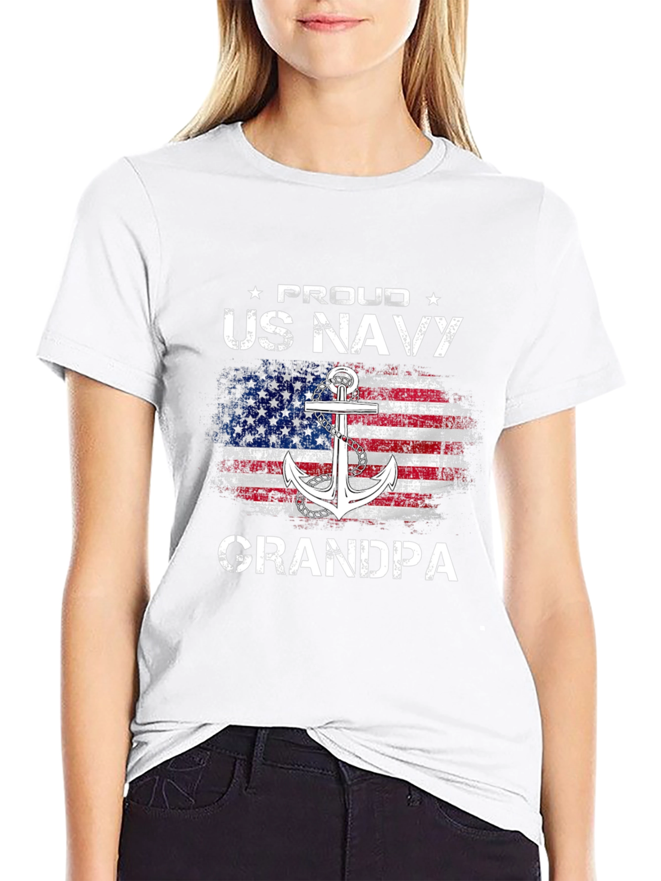 Proud US Navy Grandpa T-Shirt