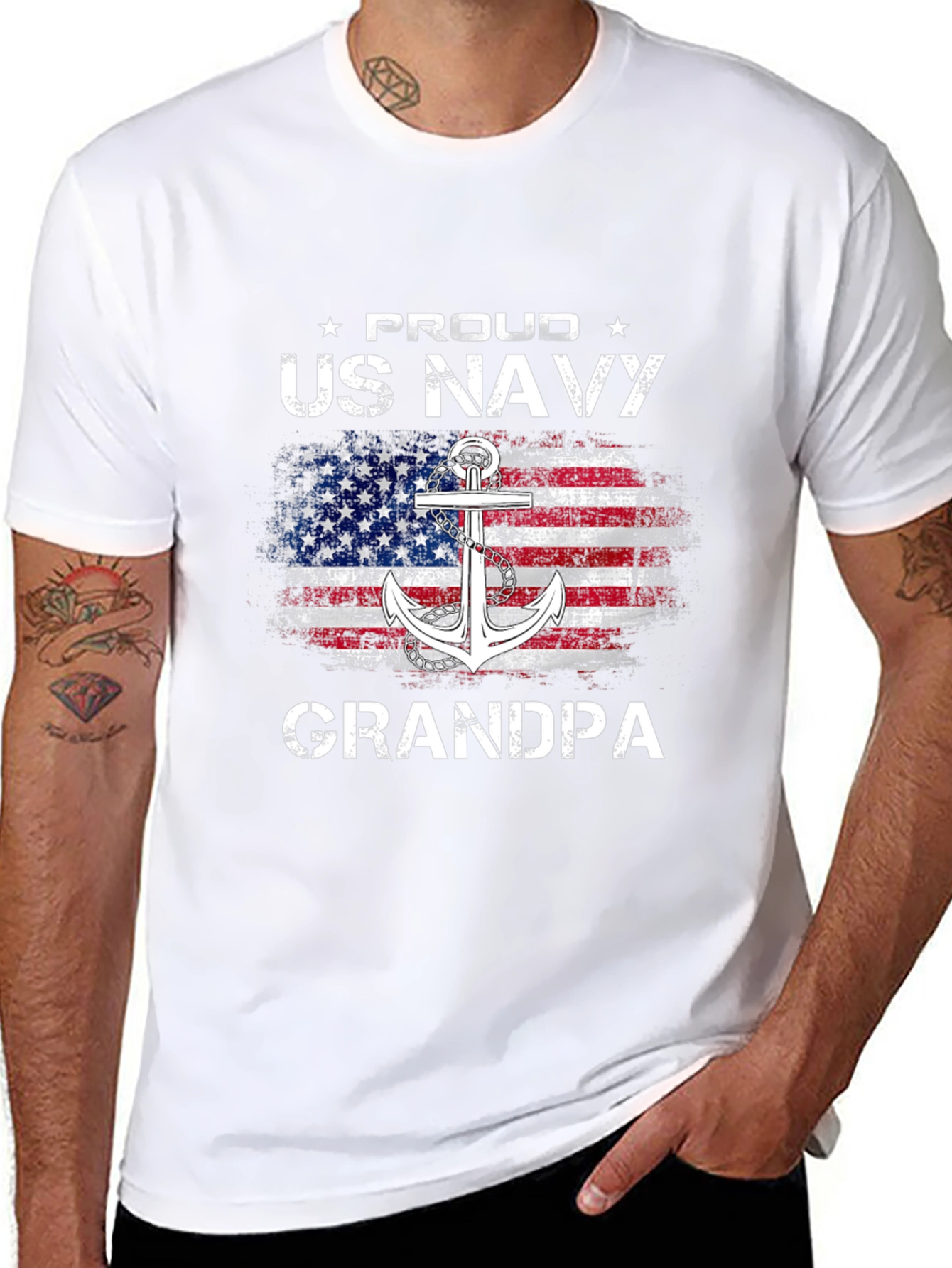 Proud US Navy Grandpa T-Shirt