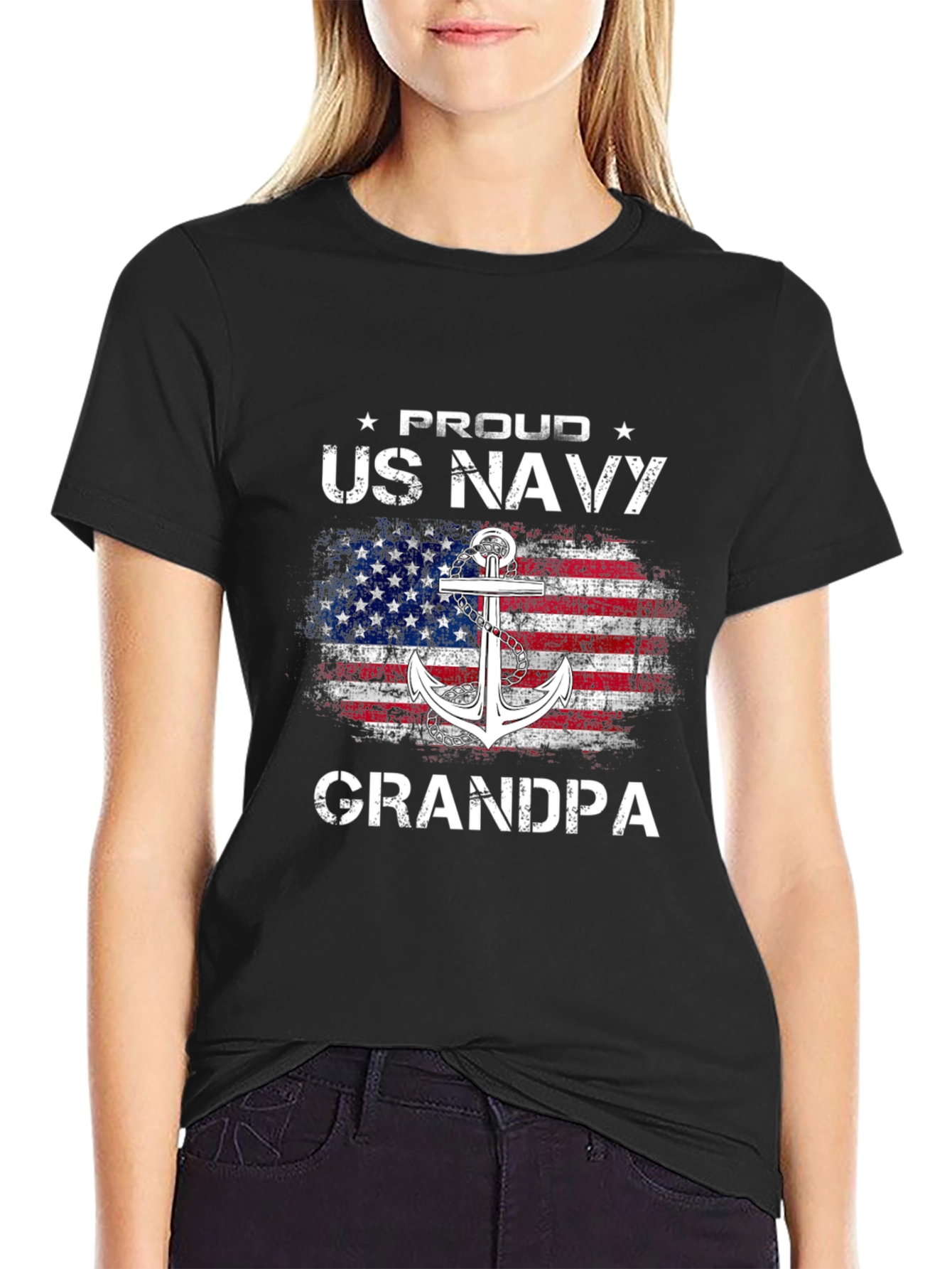 Proud US Navy Grandpa T-Shirt
