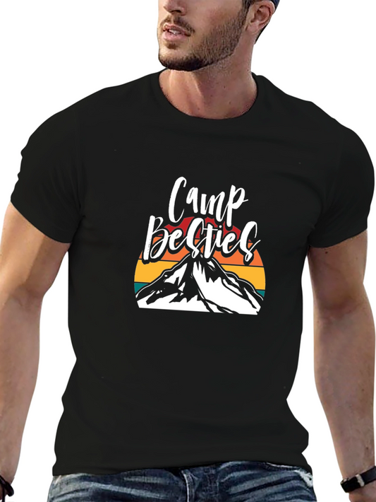 Camp Besties Graphic Tee - Outdoor Adventure Shirt