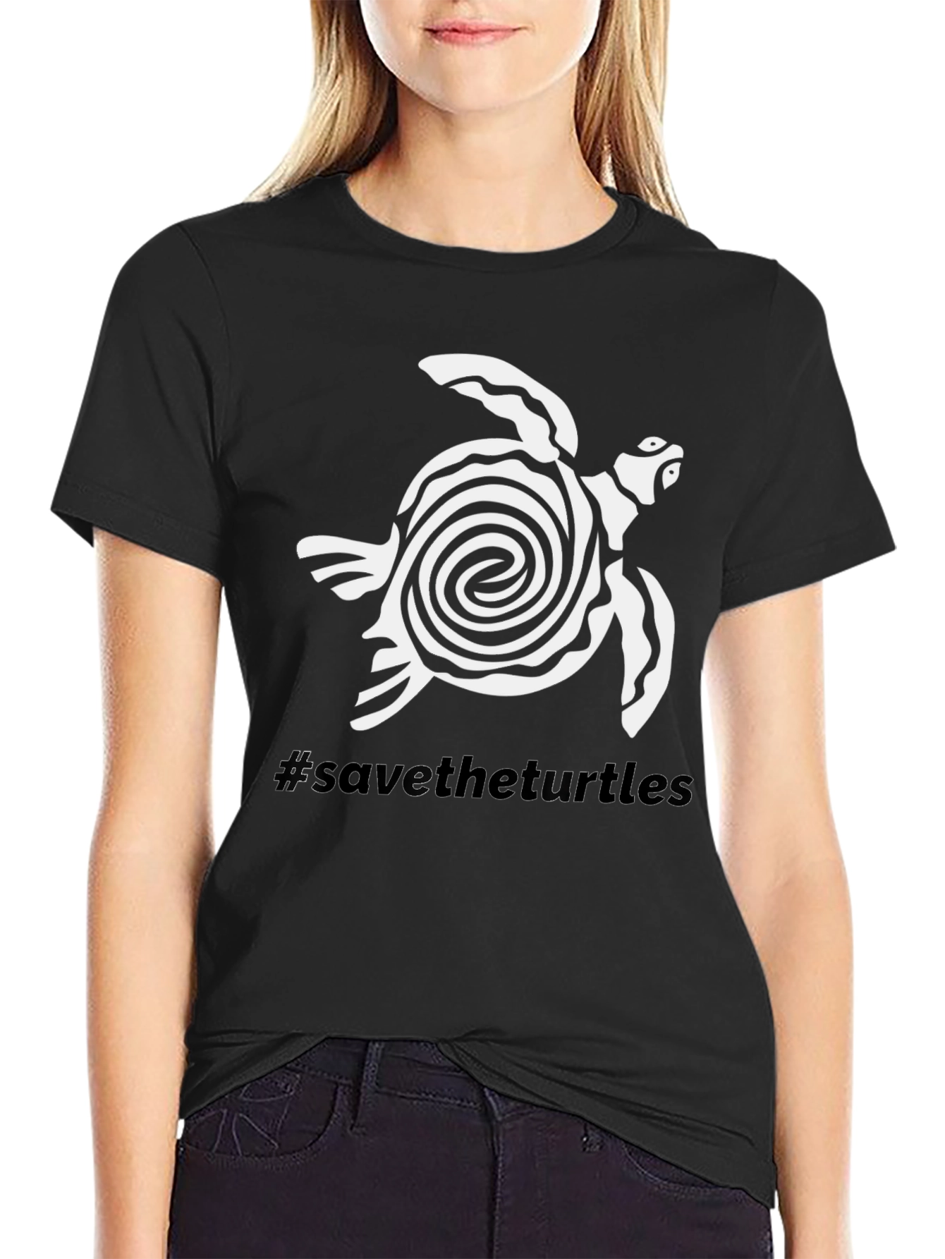 Save the Turtles T-Shirt: Spiral Turtle Design