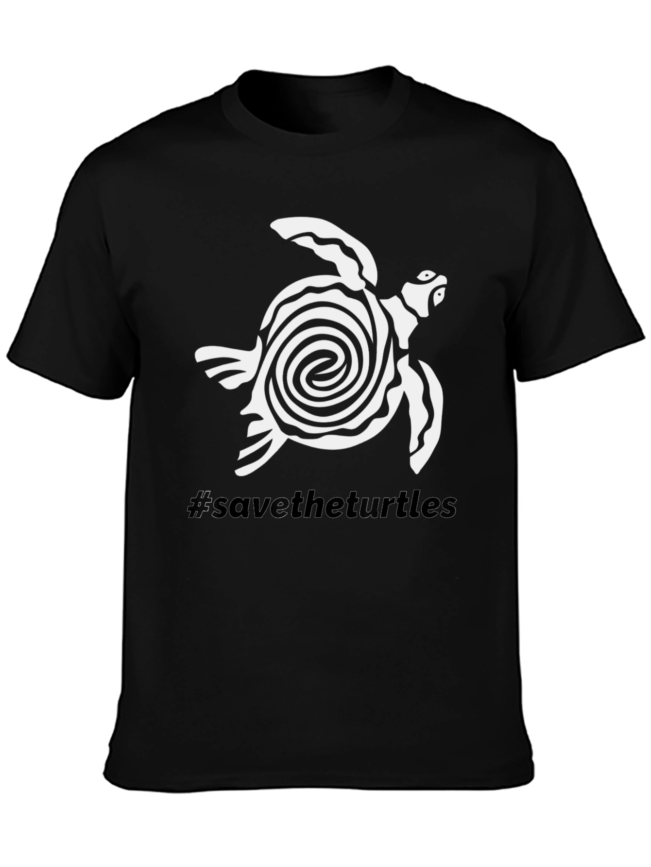 Save the Turtles T-Shirt: Spiral Turtle Design
