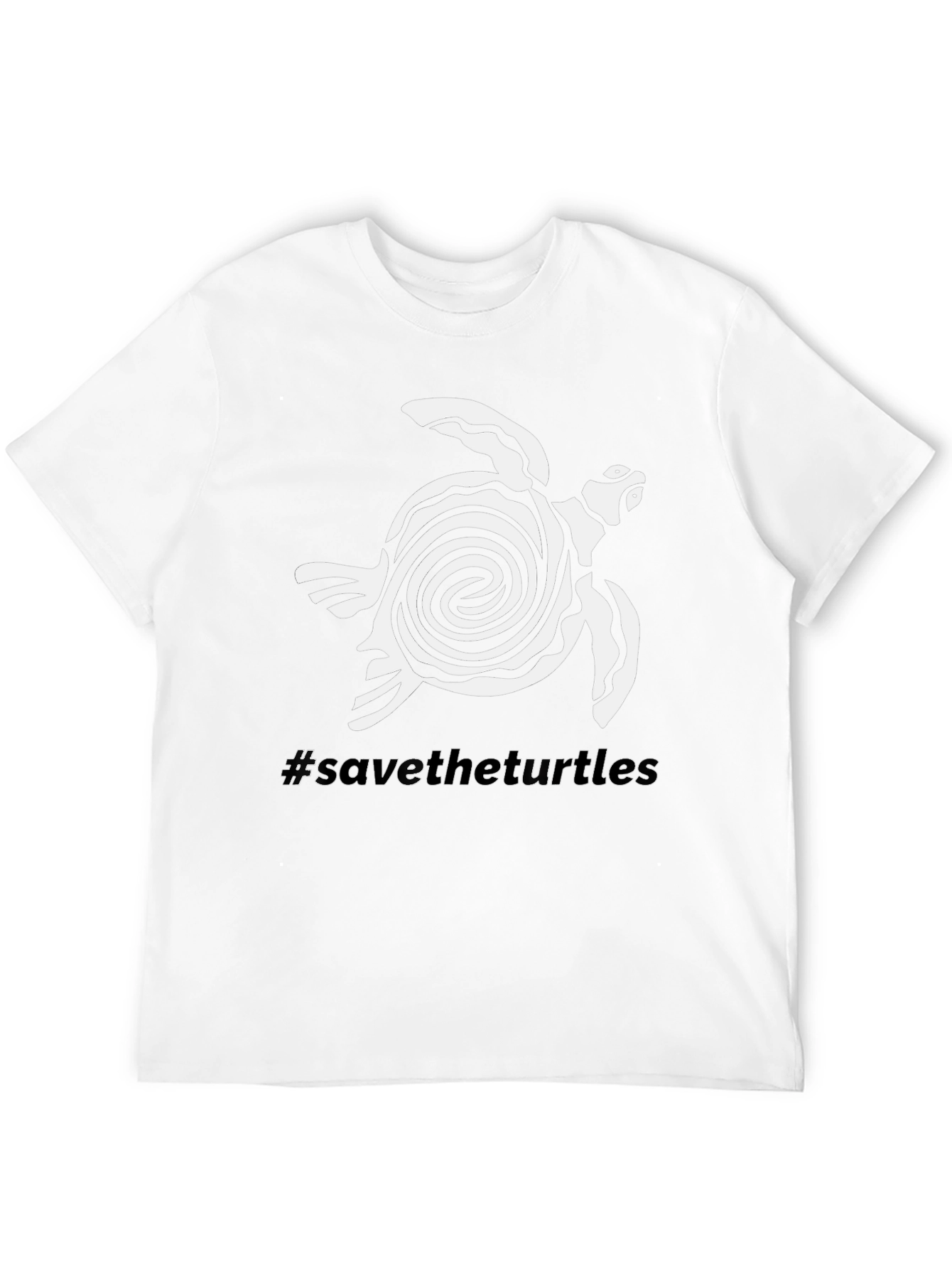 Save the Turtles T-Shirt: Spiral Turtle Design