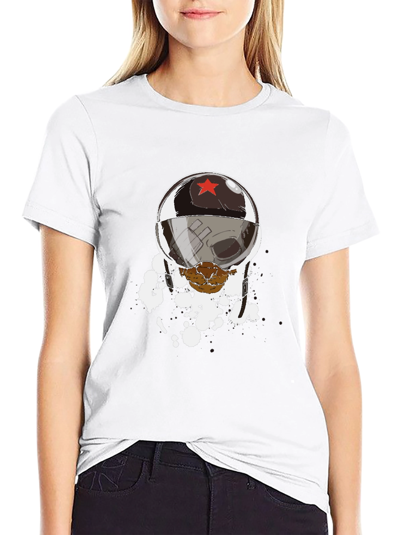 Helmet Skull Graphic Tee