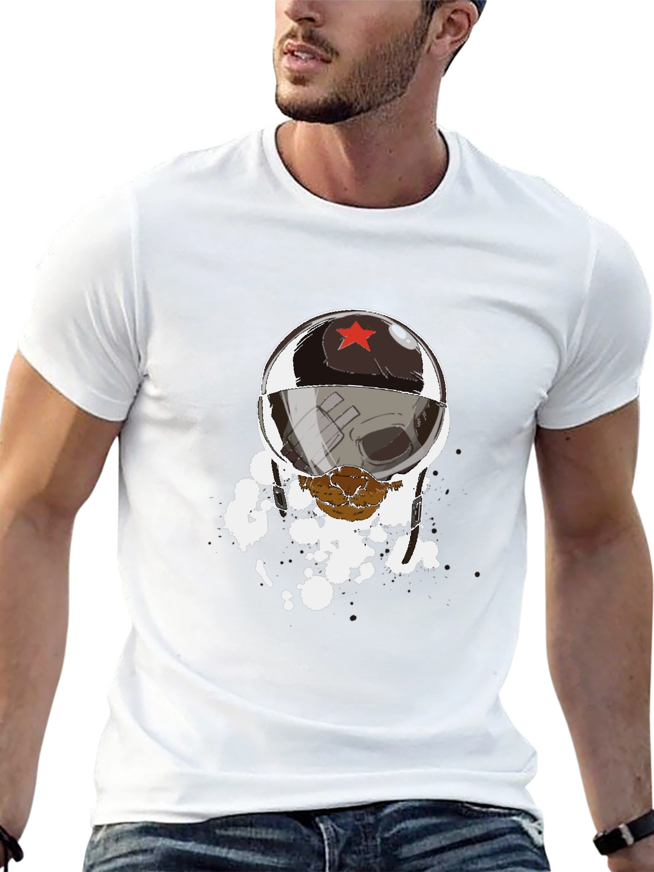 Helmet Skull Graphic Tee
