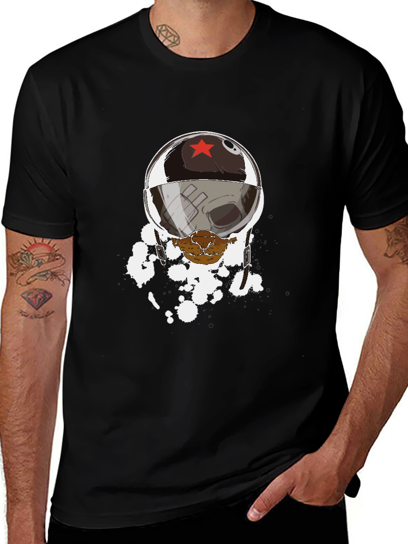 Helmet Skull Graphic Tee